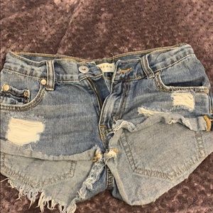 Denim shorts